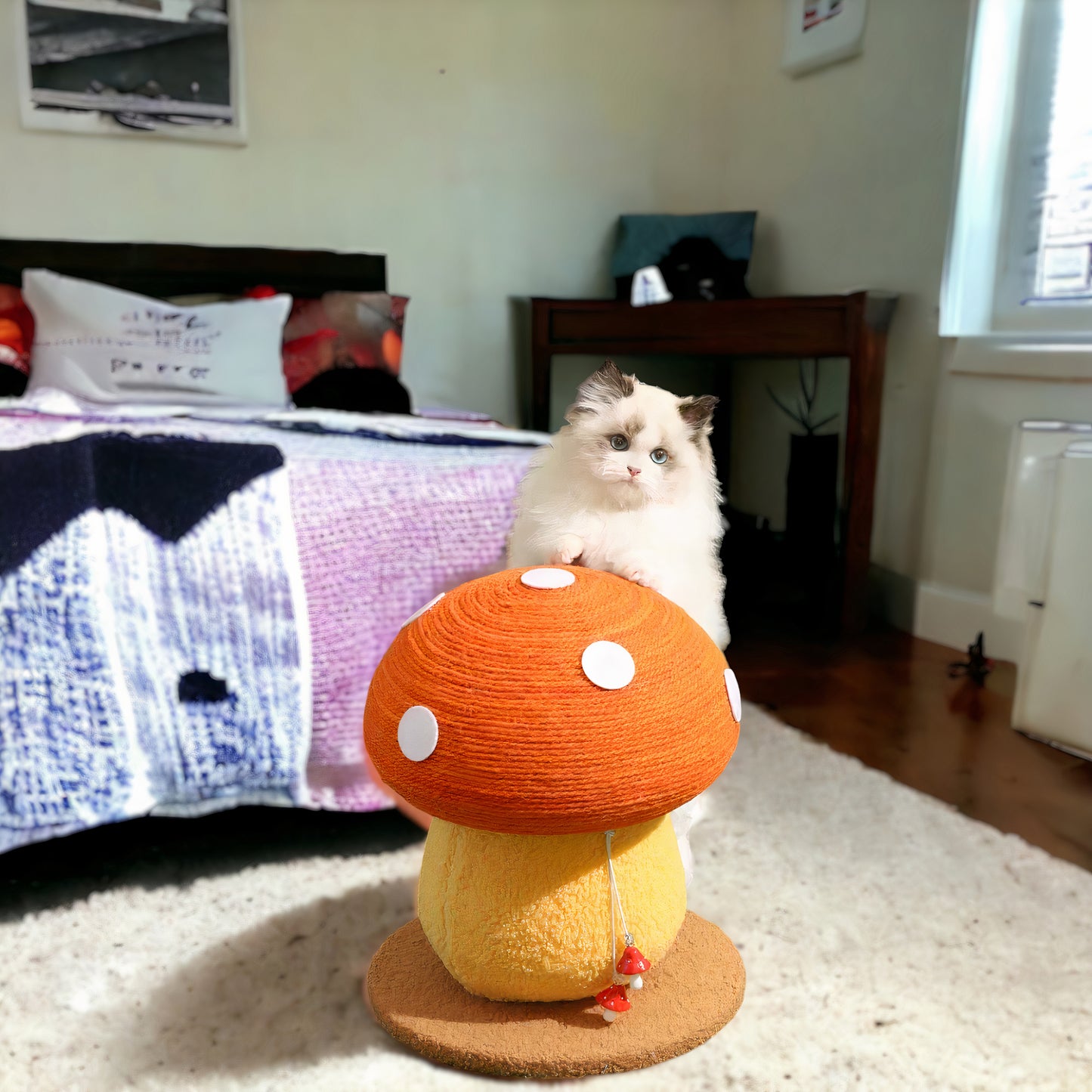 Mushroom Cat Scratching Tower