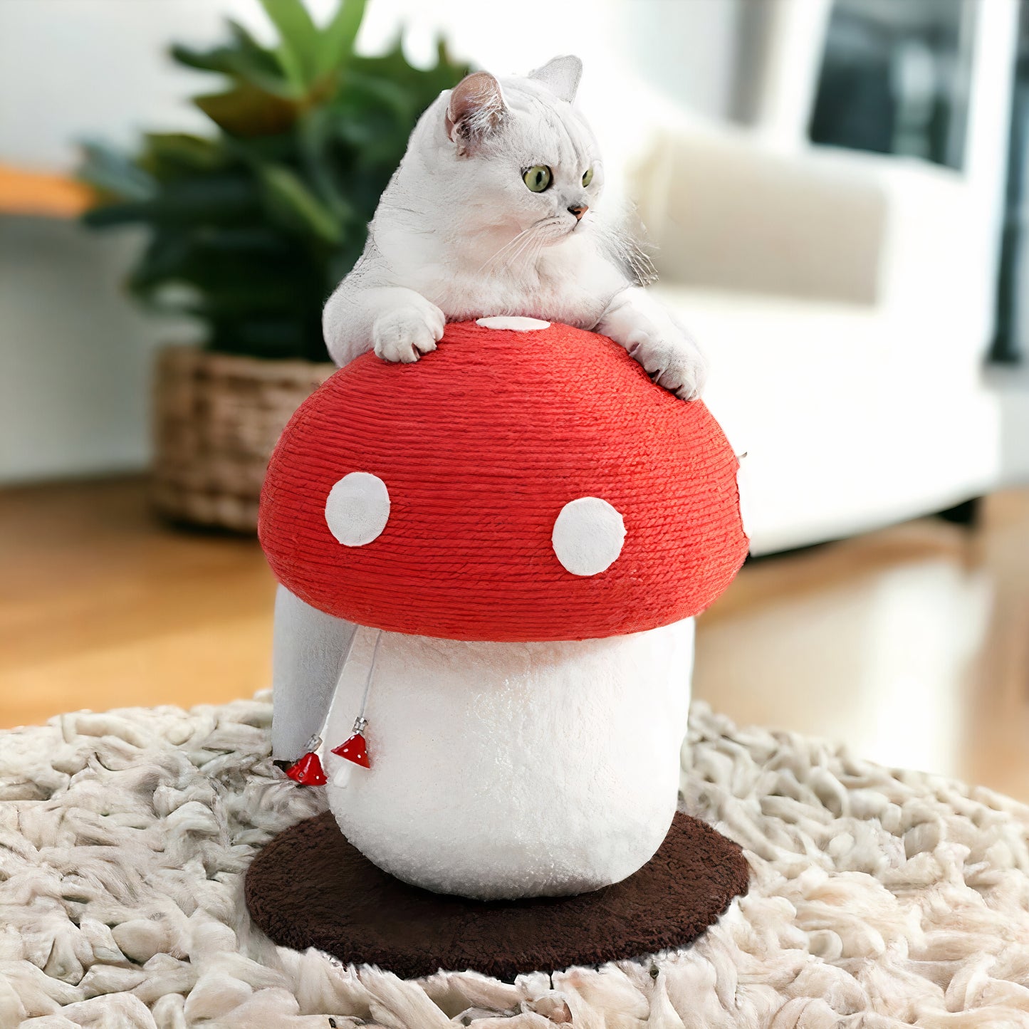 Mushroom Cat Scratching Tower