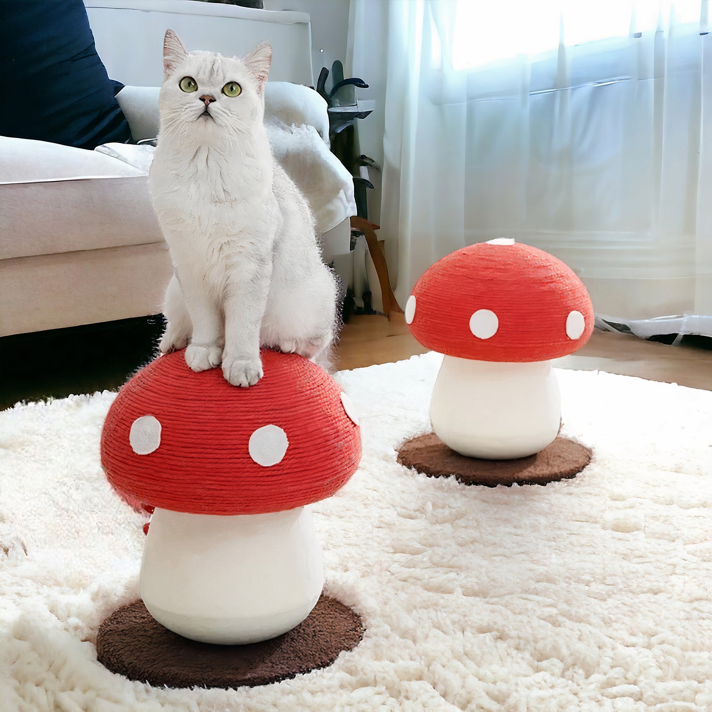 Mushroom Cat Scratching Tower